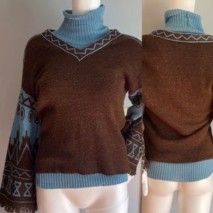 Vintage 2-Piece  Aztec Fringe Sweater Size L